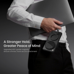 Чехол черный с MagSafe для смартфона OPPO Find X9 Ultra, серия CamShield Prop Magnetic (версия с прозрачной крышкой объектива) от Nillkin
