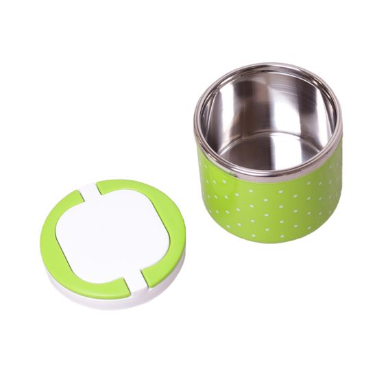 Ланч-бокс круглый 680 мл. Kamille КМ 2102 пластик, нержавеющая сталь