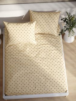 Постельное белье перкаль Сказка "Котики (беж)/Адель" 2-спальное  Наволочка 50х70 см 2 шт Простынь на резинке 160x200 см Пододеяльник 175x215 см