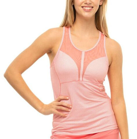 Топ теннисный Lucky in Love Patch Me If You Can Blush Net Tank w/Bra - melon