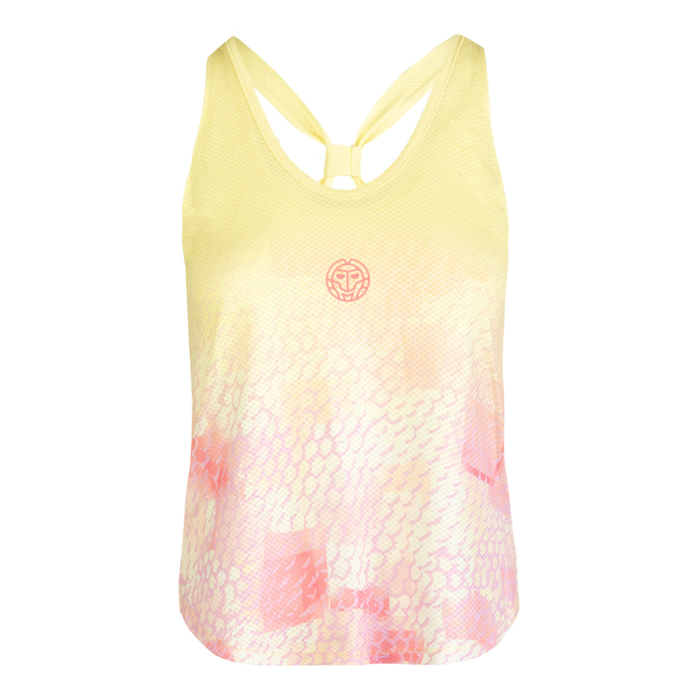 Женская теннисная майка BIDI BADU Waris Tech 2in1 Tank Top Women - Yellow, Pink