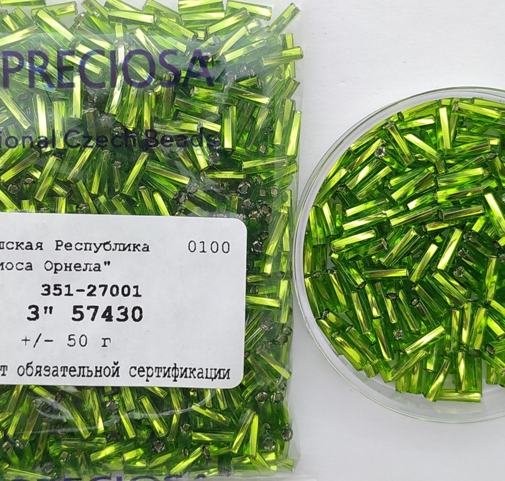 Preciosa стеклярус 57430 витой