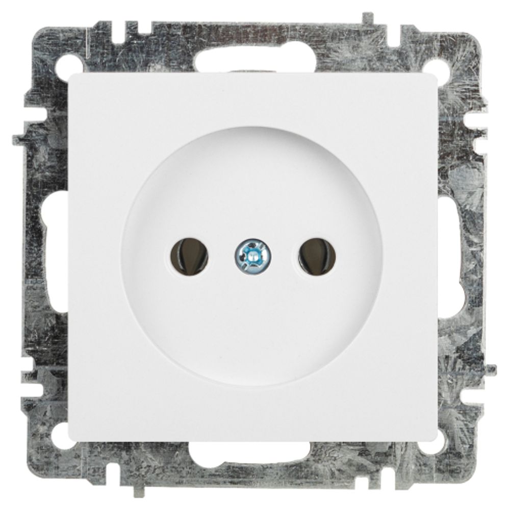 Розетка Intro Accent 6-201-01 2Р 16А-250В IP20 СУ AL/CU белый