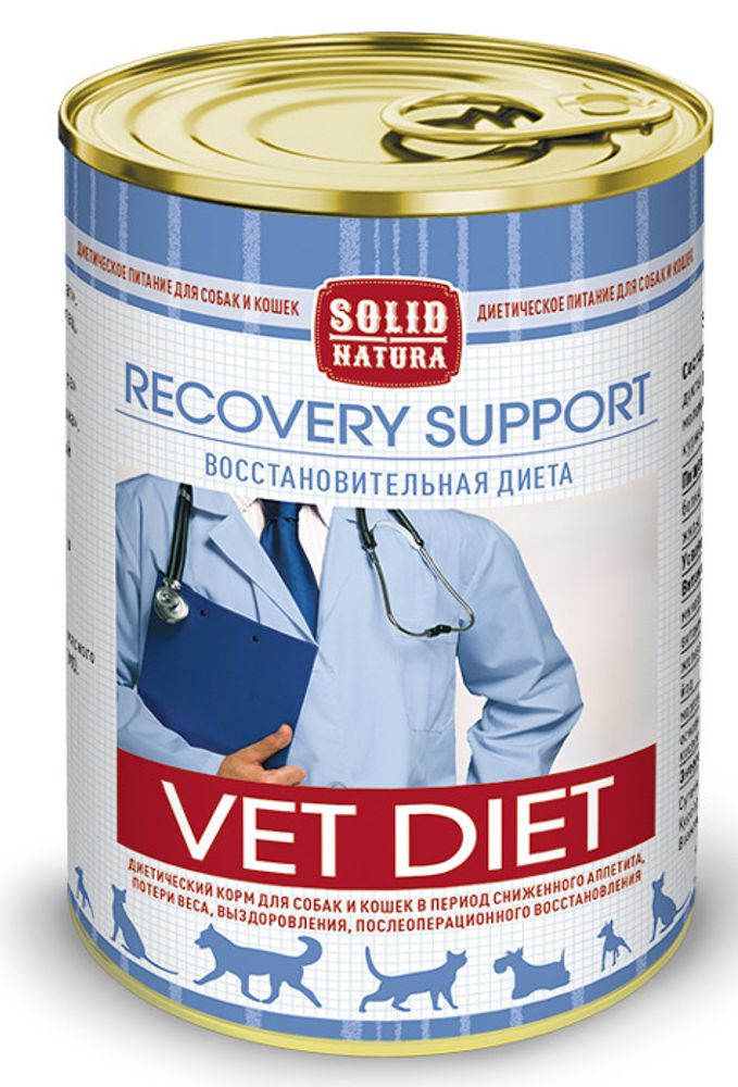 Solid Natura VET Recovery Support диета для кошек и собак влажный 340 г