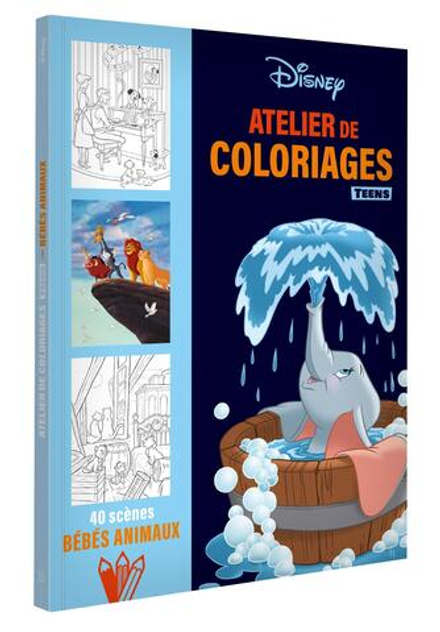 Hachette  раскраска по номерам  DISNEY TEENS - Atelier de coloriages - Les Bébés Animaux