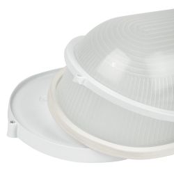 Светильник ЭРА НБП 04-100-001 Акватермо алюминий/стекло IP54 E27 max 100Вт 280х160 овал белый | Светильники ЖКХ IP54