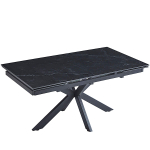 Стол керамический LA ALTA VENECJA Shashi black 160-240*90, каркас черный