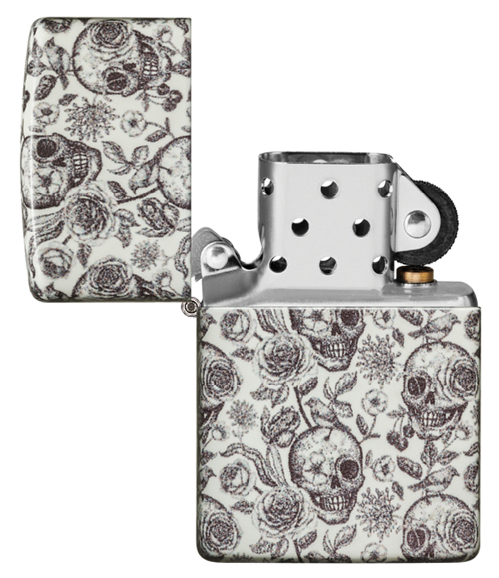 Зажигалка Skeleton Glow in the Dark Green ZIPPO 49458