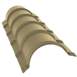 Конек полукруглый Grand Line Pe Ral 1014 резка