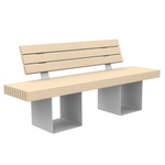 Скамья парковая PO-2003, габариты 2000*880*901 мм., со спинкой