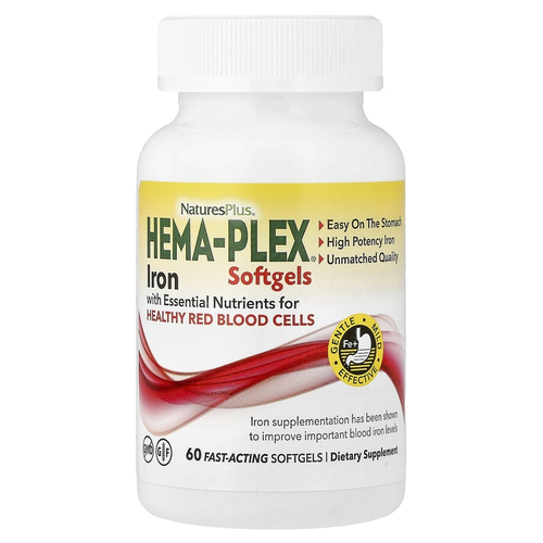 Hema-plex железо fast-acting 85мг №60 softgels.