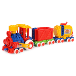 Паровозик Ромашка с 2 вагонами (Форма)