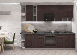 Модульный кухонный гарнитур «Опера» 2800 (Шоколад), ЛДСП/МДФ, ДСВ Мебель