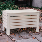 Сундук скамья 37х72х45, Эпларо, ящик для хранения вещей, деревянный, тумба в прихожую, для мангала и для сада, массив сосны, белый, Dipriz