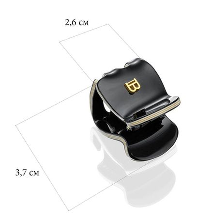 Balmain Hair Couture Краб черно-белый размер XS Cellulose Acetate Pince a Cheveux Extra Small Black/White