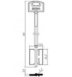 Заготовка сувальдного ключа 10605 SKM4D
