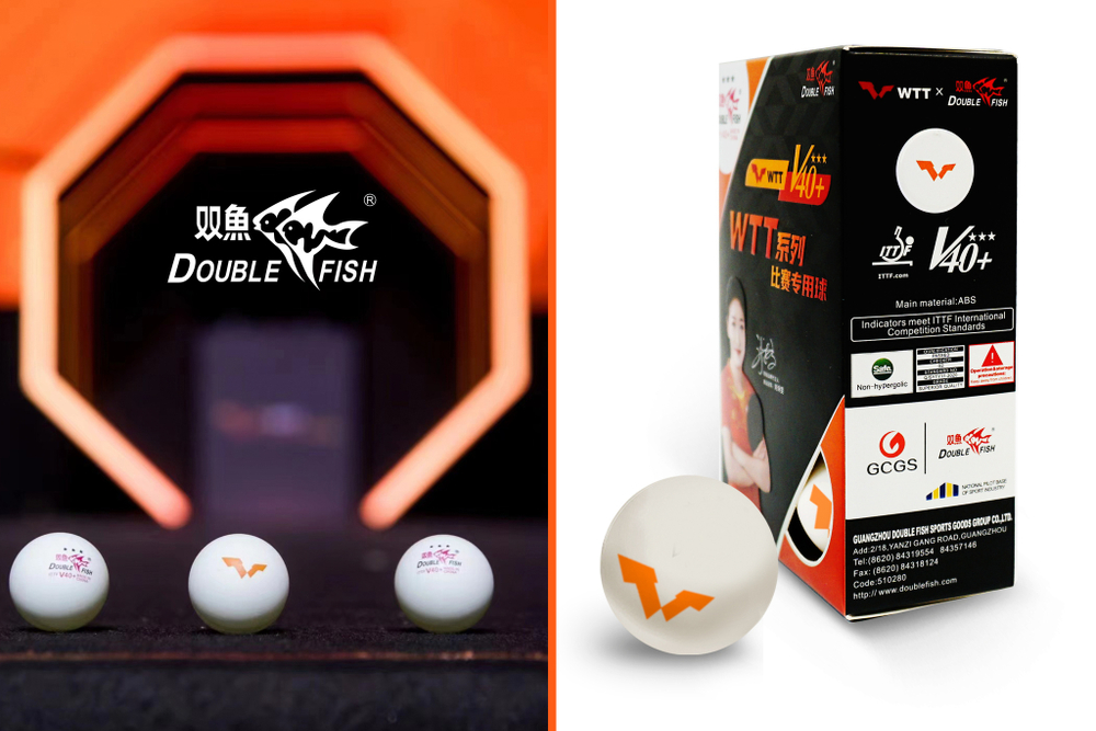 Мячи для н/т Double Fish V40+ 3 star WTT (6шт.)