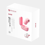 Розовый вакуумный стимулятор 5,3см клитора с управлением через приложение BeYourLover Alggie Earphone BX033B