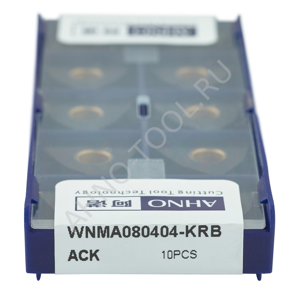 Пластина твердосплавная ISO WNMA080404-KRB ACK10E AHNO по чугуну, чистовая