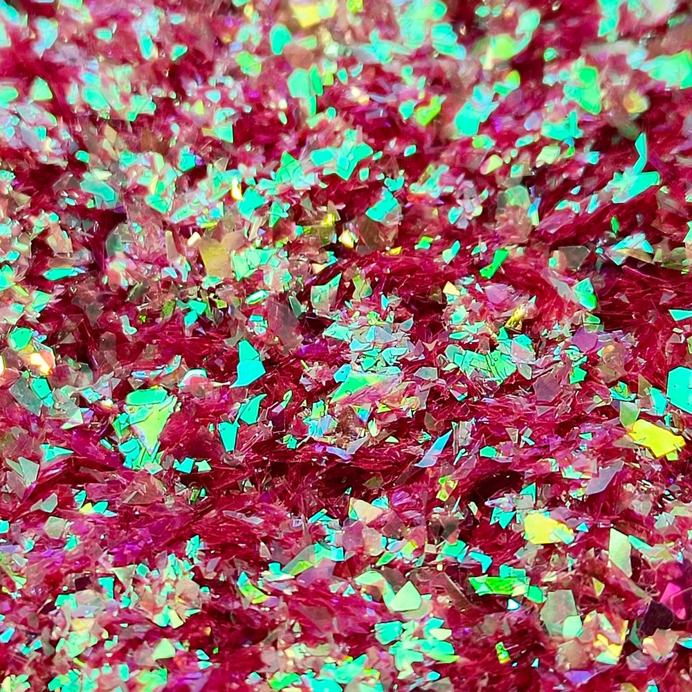 Хлопья Красный перламутр для дизайна ногтей, маникюра, бодиарта, макияжа...