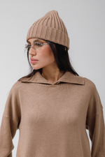 Свитер OVER на пуговицах (бежевый)