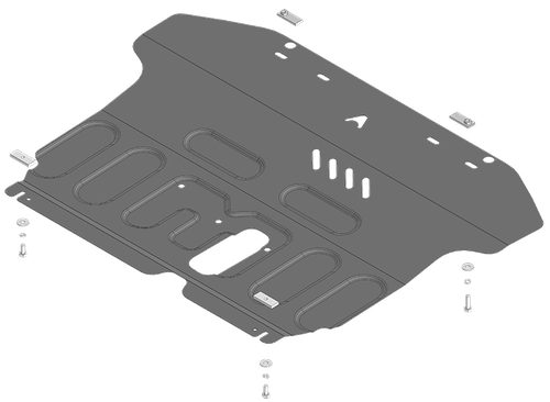 Стандартная Защита картера Двигателя, КПП. 1,5 мм, Сталь. для Changan Alsvin 2023-н.в. АвтоСтандарт.57205