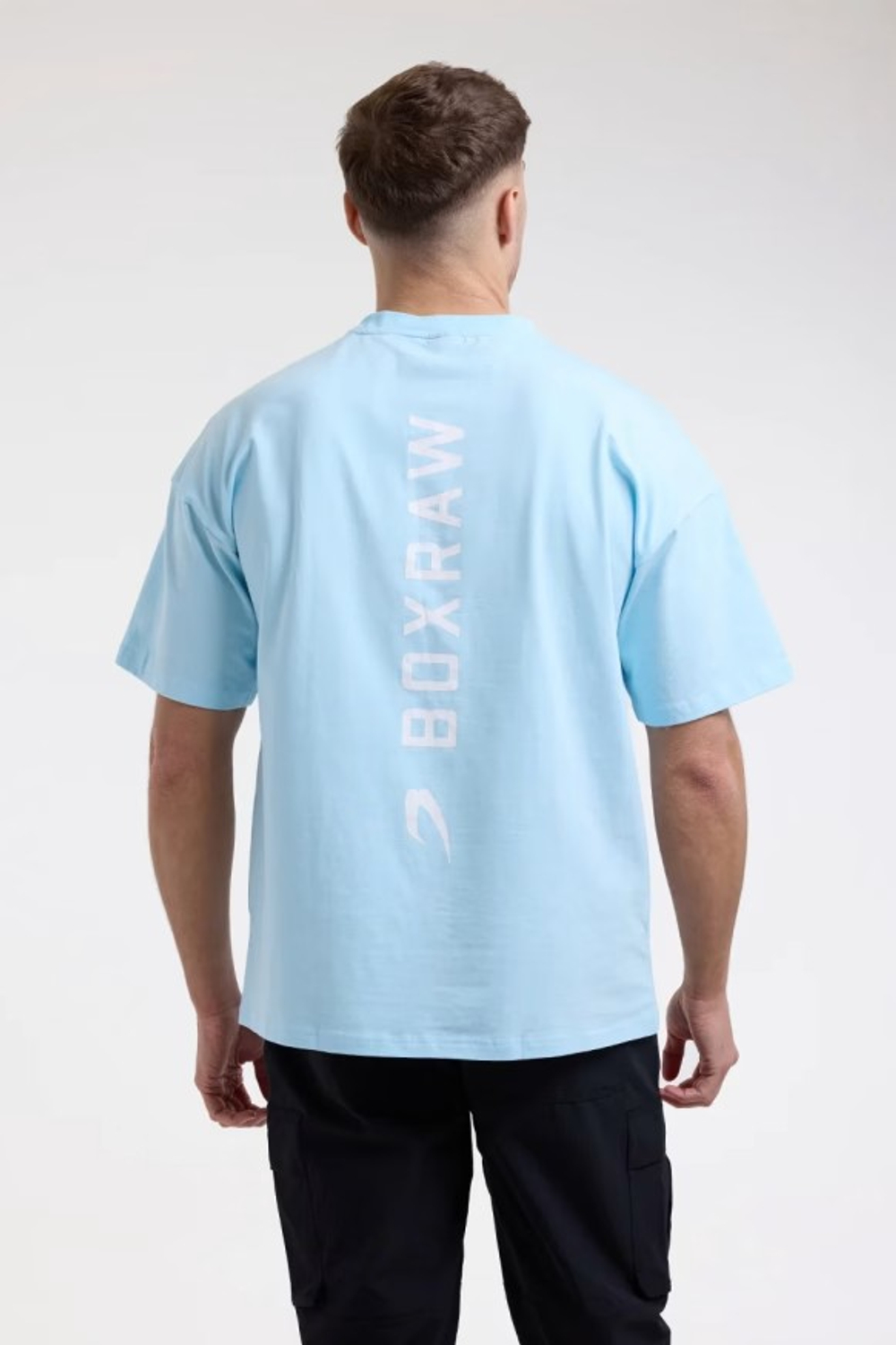 Футболка BOXRAW Lineal Oversized голубая