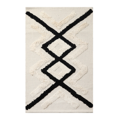 Ковер Tufting zigzag 50х80 ± 3 см, 1500 гр/м2, 70% хлопок, 30% полиэстер