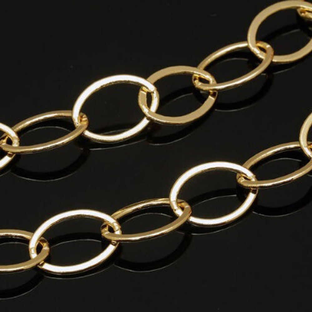 Цепочка (Юж. Корея), позолота, размер звена 12*9 мм, цена за 10 см