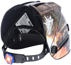 Маска сварщика Patriot WH 300 / 90х35 мм окно / степень затемнения DIN 9-13 / хамелеон / защитная маска для сварки / сварочный шлем