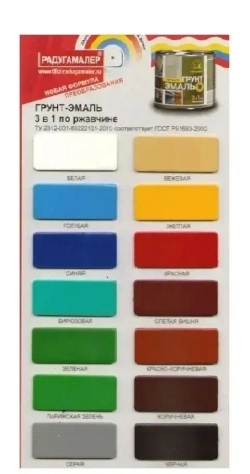 РАДУГАМАЛЕР Грунт-эмаль Гладкая, до 100°, Алкидная, Уретано-алкидная, Полуглянцевое покрытие, 1.9 кг, серый