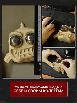 Сувенир подарок "Пиранья" / смешной подарок с приколом юмором, антистресс гантань 40 мм.