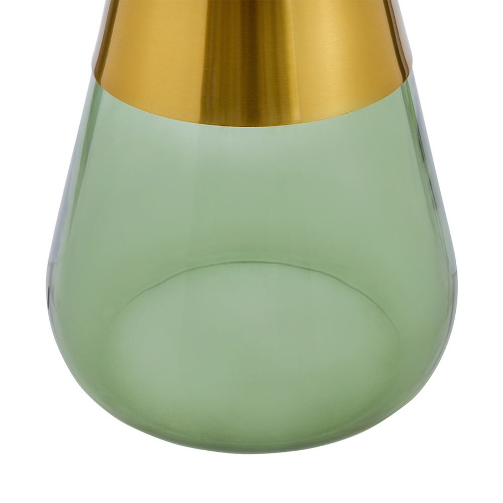 Столик кофейный dahl, D60 см, латунь/зеленый