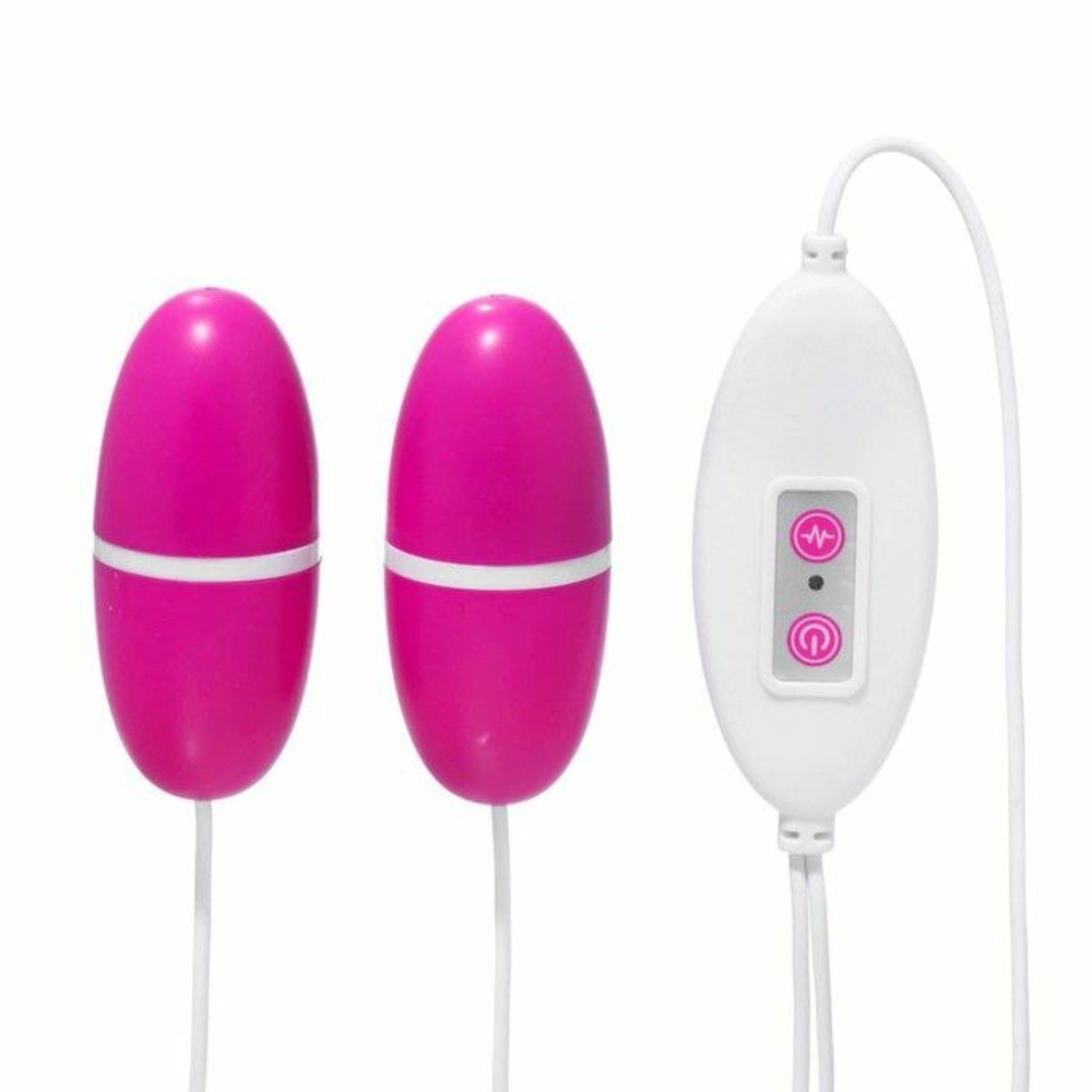 Ярко-розовые виброяйца, работающие от USB (Цвет: ярко-розовый)