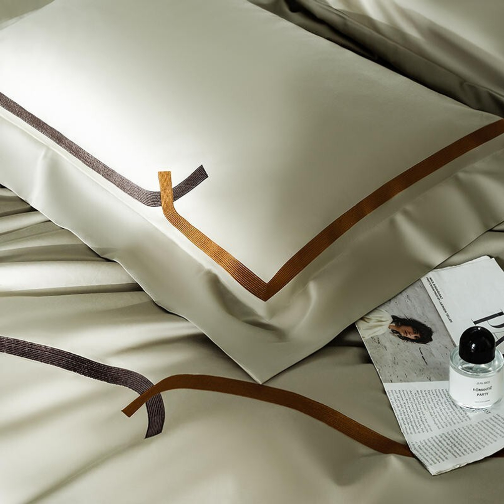 ZEPHYR HOME Постельное белье на двуспалку Египетский хлопок 100s зеленая