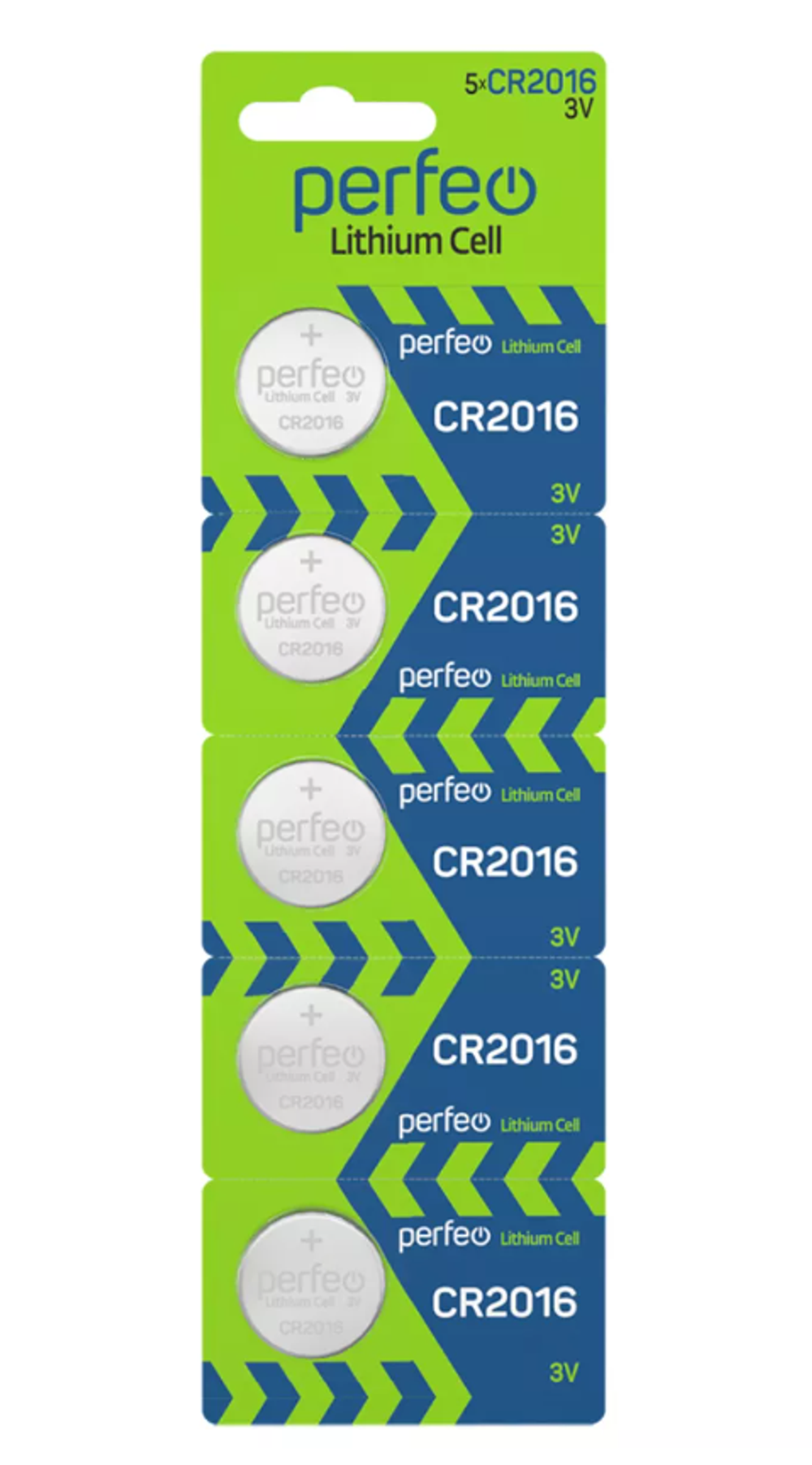 Батарейки литиевые Perfeo Lithium Cell CR2016/5BL, 5 шт