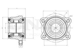 Ступица задняя (без ABS) UNIO HUB-20108