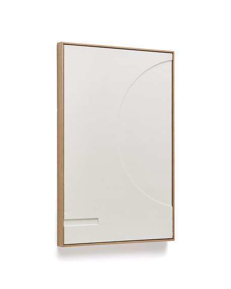 Sefri Картина с круглыми геометрическими фигурами белого цвета 60 х 90 см