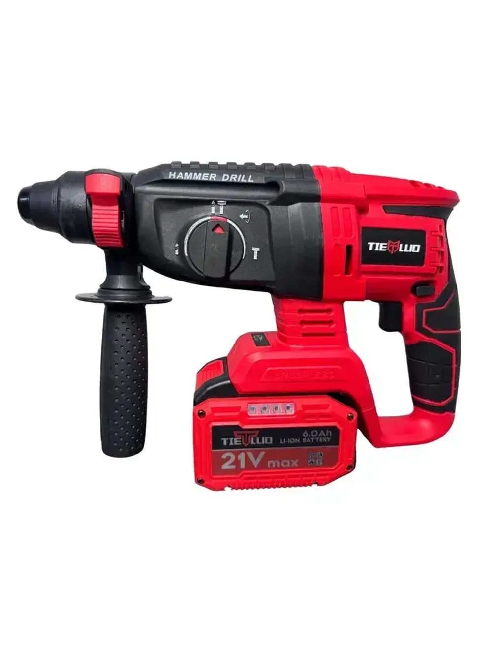 Набор 4в1 аккумуляторного инструмента TIELLIO: Перфоратор, УШМ, шуруповерт, гайковерт 3 АКБ LI-ION 6Ач