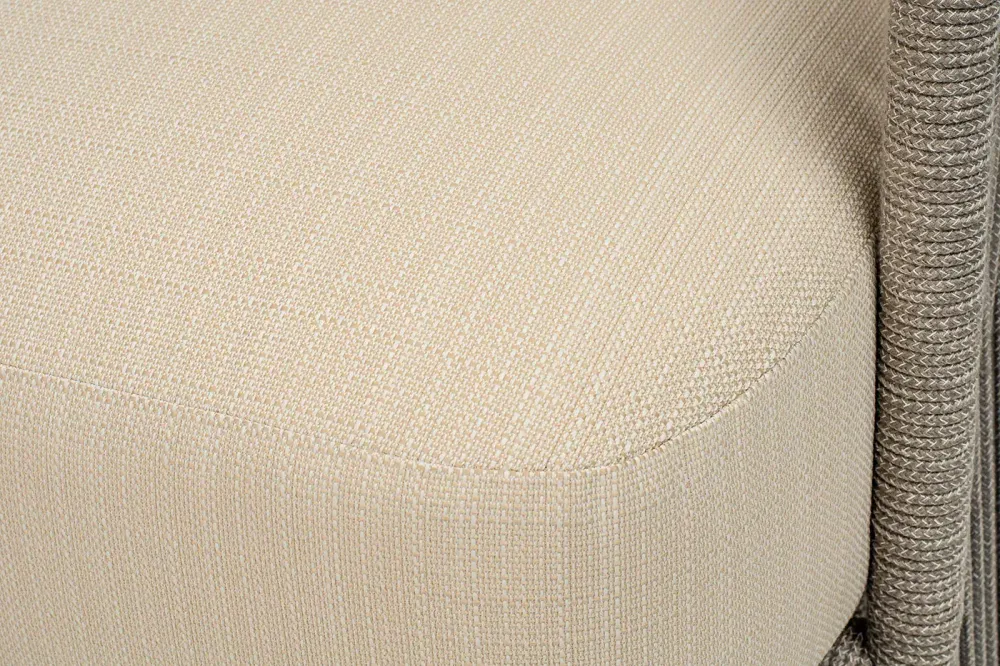 "Альбано" лаунж-зона 5-местная плетеная из роупа (веревки), каркас алюминиевый светло-серый, роуп серый меланж