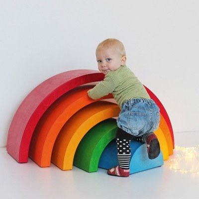 Напольная деревянная радуга, 5 деталей