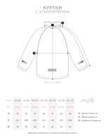 Куртка утеплённая Mjölk Cocoa Stripes, утеплитель 120гр/м2, уценка