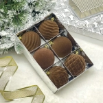 Набор шаров VELOUR «Стильная зима» 8 см (набор 6 шт), Шоколад