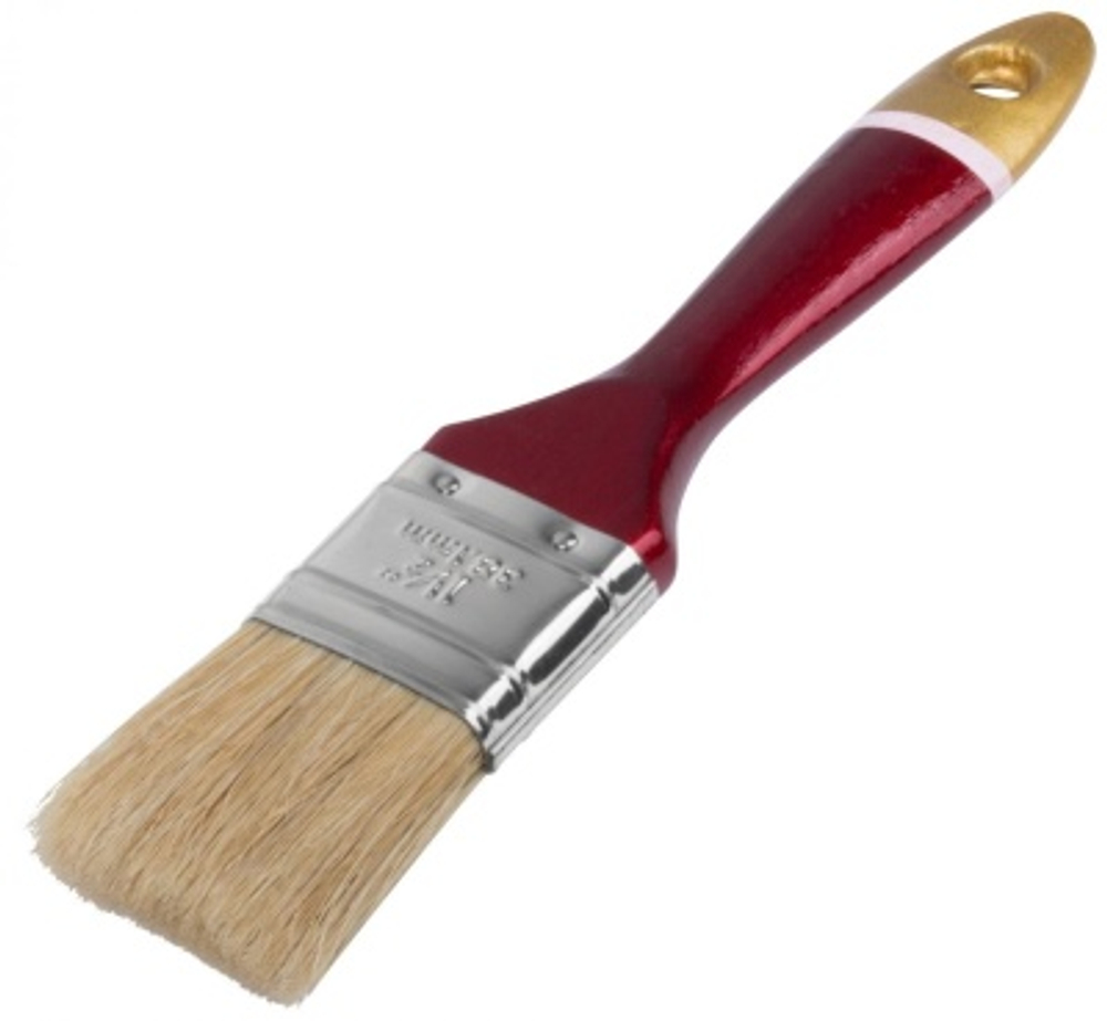 Кисть флейцевая Классик нат. светлая щетина деревянная ручка 1,5 (38 мм)