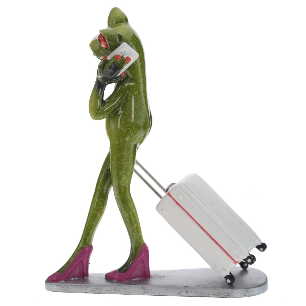 Фигурка декоративная Лягушка Путешественница