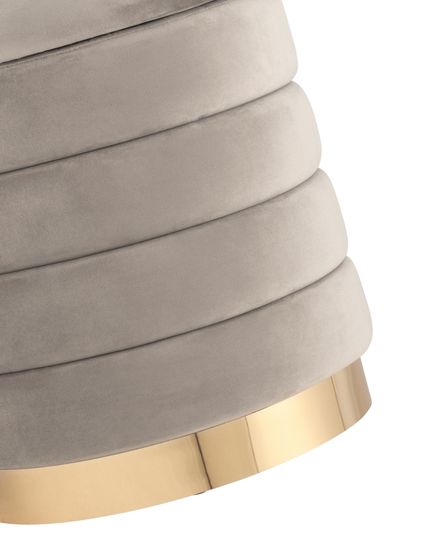 Пуф Франсис с ящиком велюр серо-бежевый