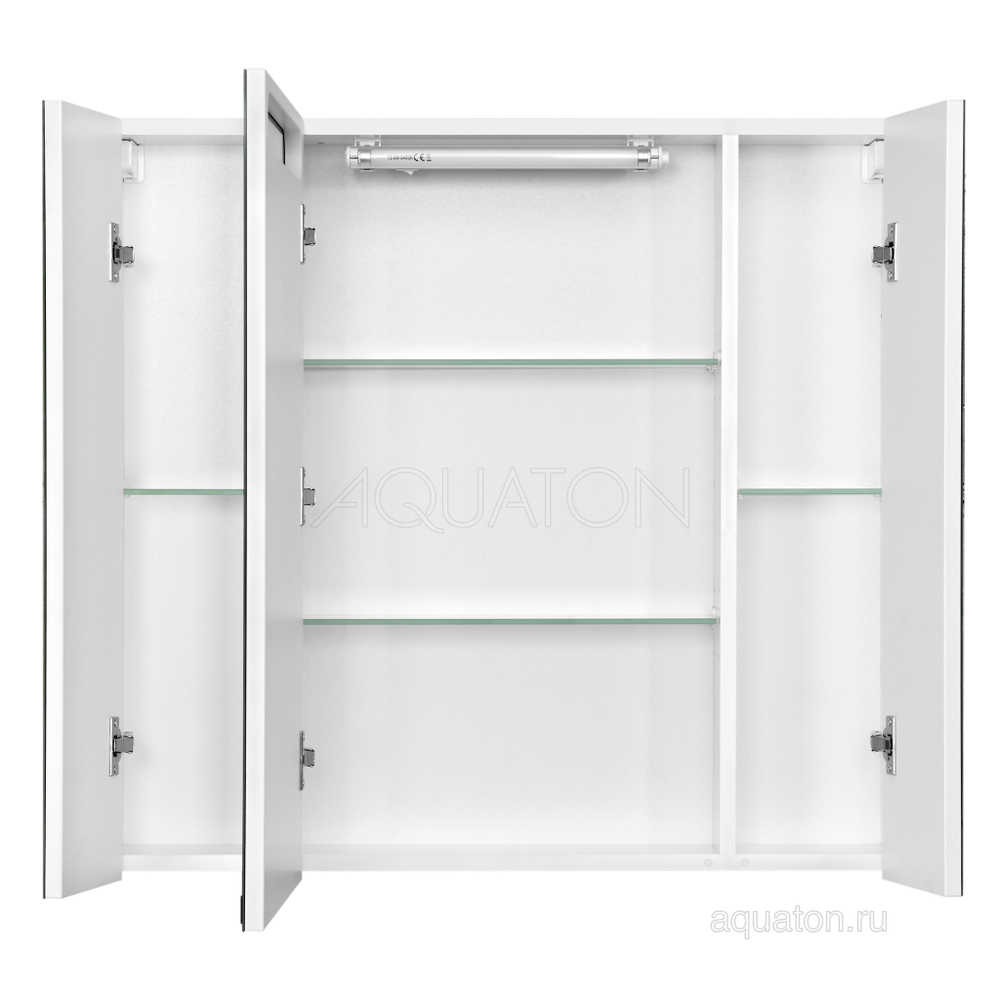 Зеркальный шкаф AQUATON Мадрид 80 М со светильником белый 1A175202MA010