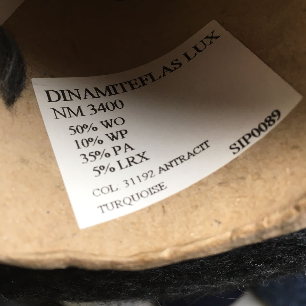 DINAMITEFLAS LUX; 10% альпака, 50% шерсть, 35% п/а, 5% люрекс 340м/100гр; col.31192 Antracit темно-серый с голубым люрексом; S919