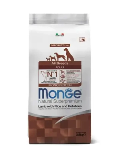 Monge Dog Speciality Line Monoprotein (Монж Дог Спешл Лайн Монпротеин) корм для собак ягненок с рисом 2,5 кг