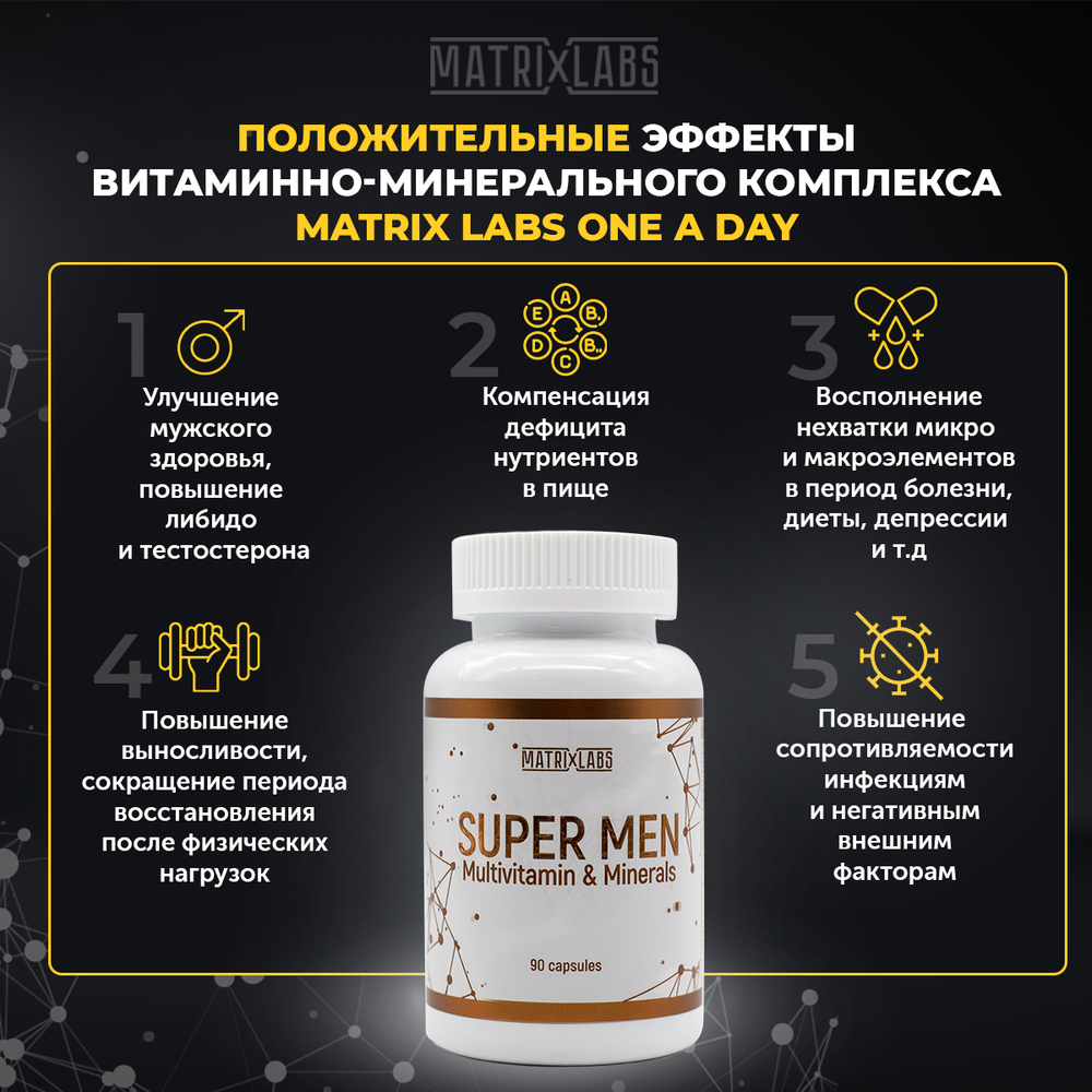Matrix Labs SUPER MEN Multivitamin & Mineral (90 капс.)